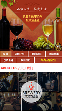农业/酒业/红酒网站设计某某酒企业 三角形