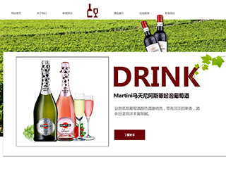 农业/酒业/红酒网站建设logo居中 某某酒业