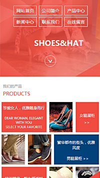 服装/鞋帽/箱包网站设计SHOES&HAT