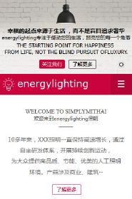 灯具 energylightin网站设计